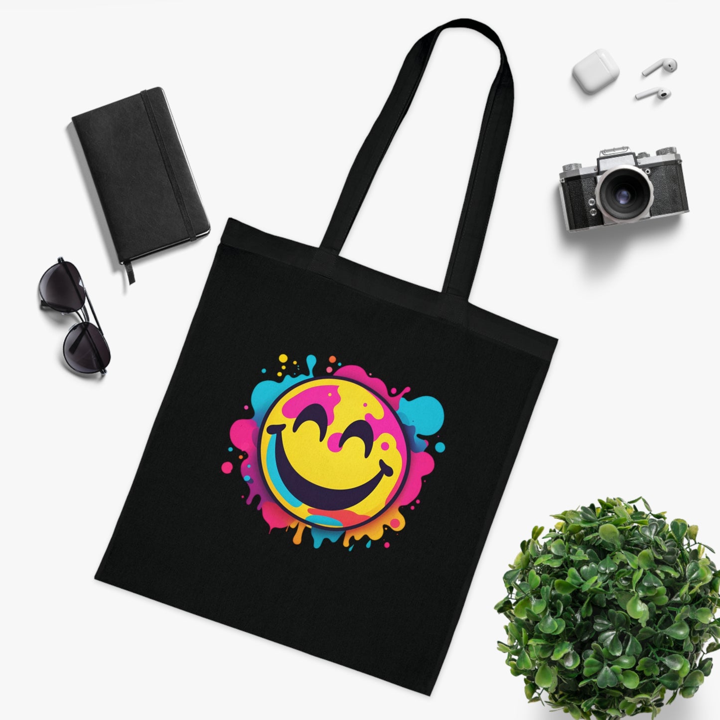 Smily Bunte Baumwoll Tasche