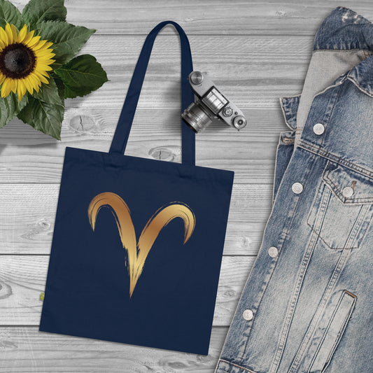 Tragetasche Jutetasche Sternzeichen Widder 100% Bio-Baumwolle