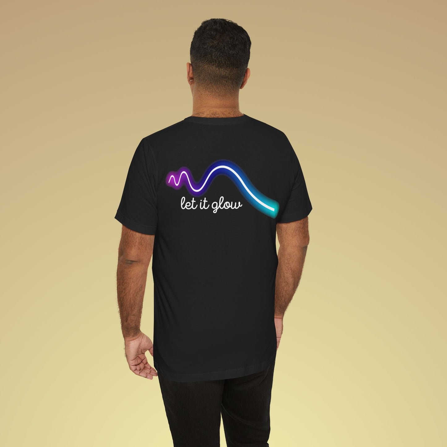 Let It Glow Baumwoll T-Shirt Backprint