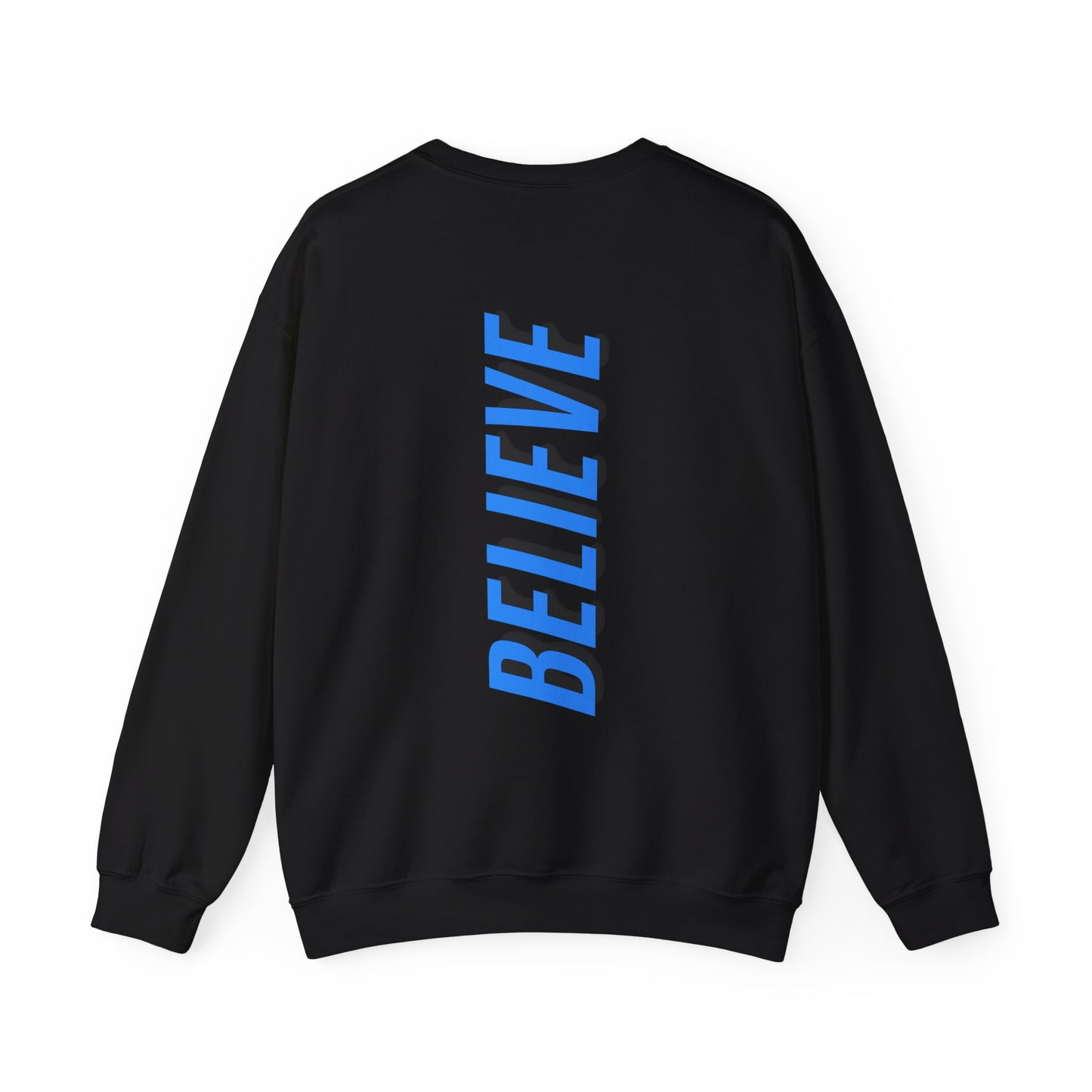 Believe Neon Blau Backprint Sweatshirt