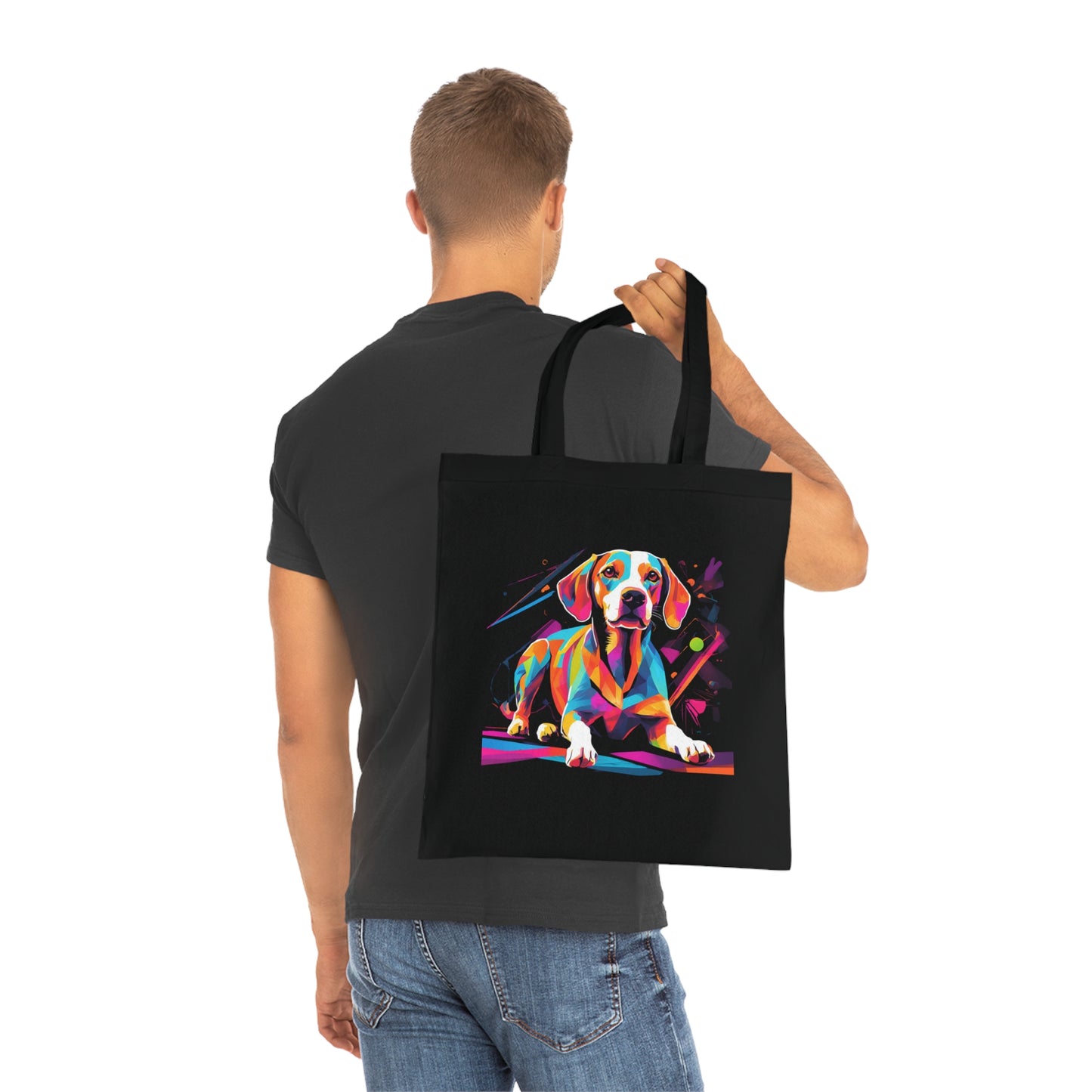 Beagle Neon Baumwoll Tasche