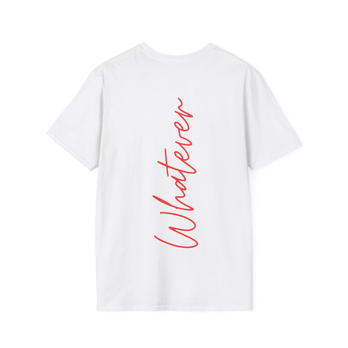 Whatever Neon Orange Backprint Baumwoll T-Shirt Softstyle