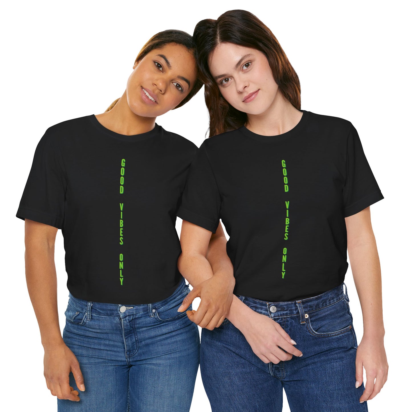 Good Vibes Only Grün Baumwoll T-Shirt