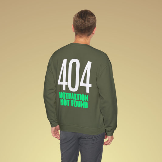 404 Motivation not found Neon Grün Backprint Sweatshirt