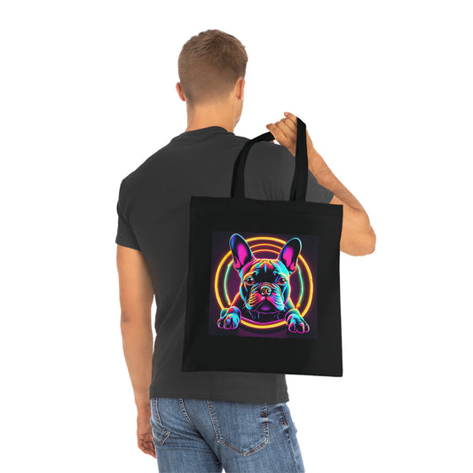 Bulldogge Neon Baumwoll Tasche