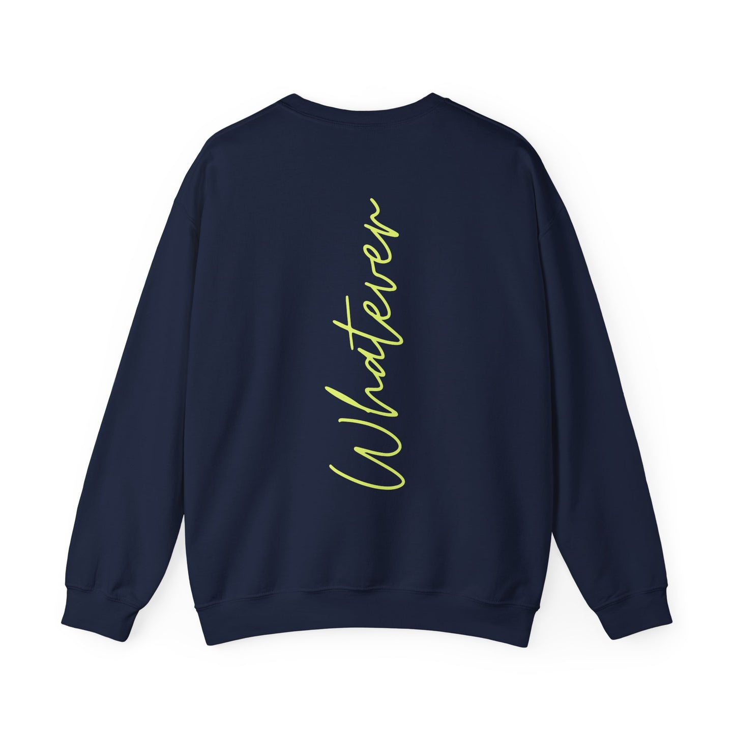 Whatever Neon Gelb Backprint Sweatshirt
