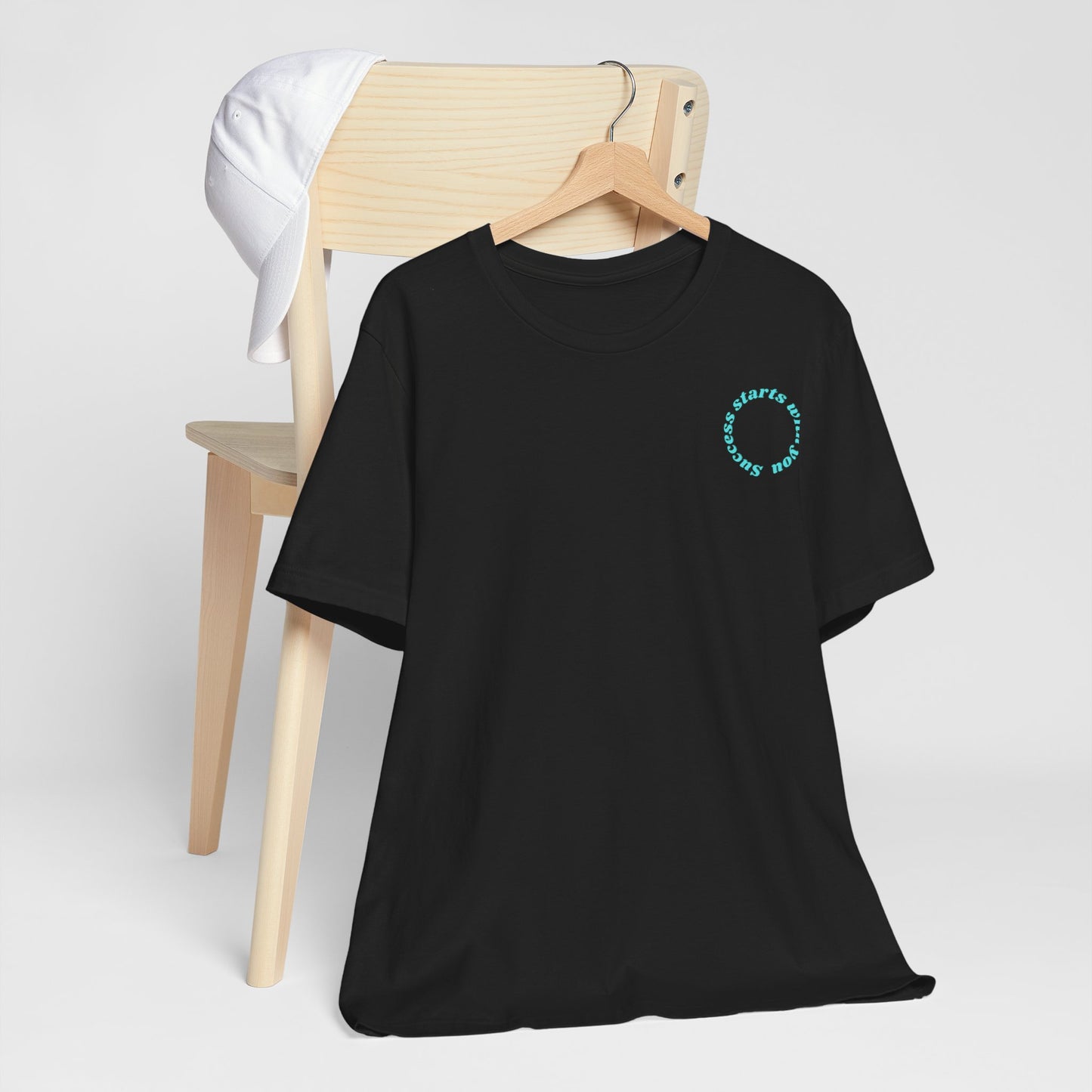 Success Starts With You Blau Baumwoll T-Shirt