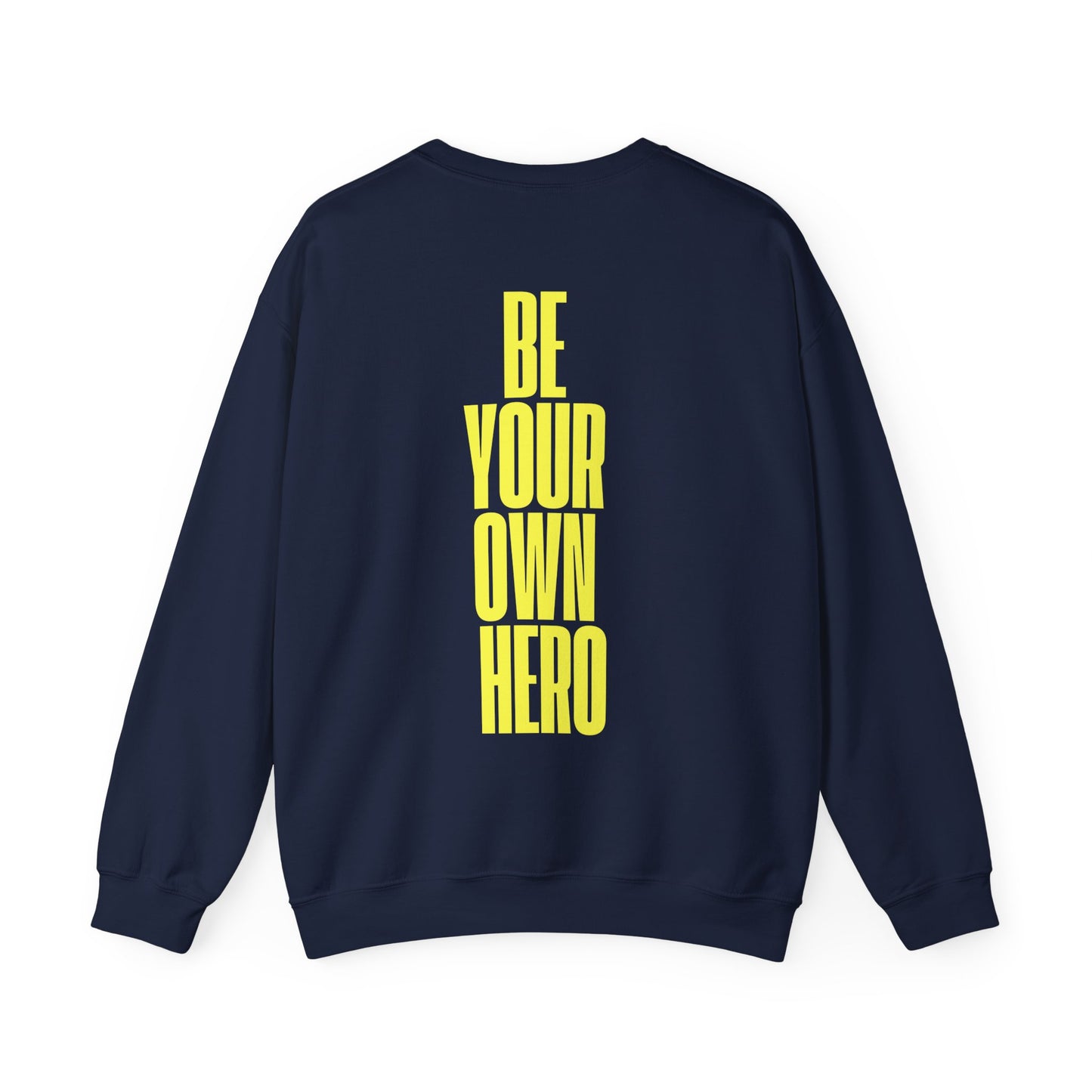 Be your own Hero Neon Gelb Backprint Sweatshirt