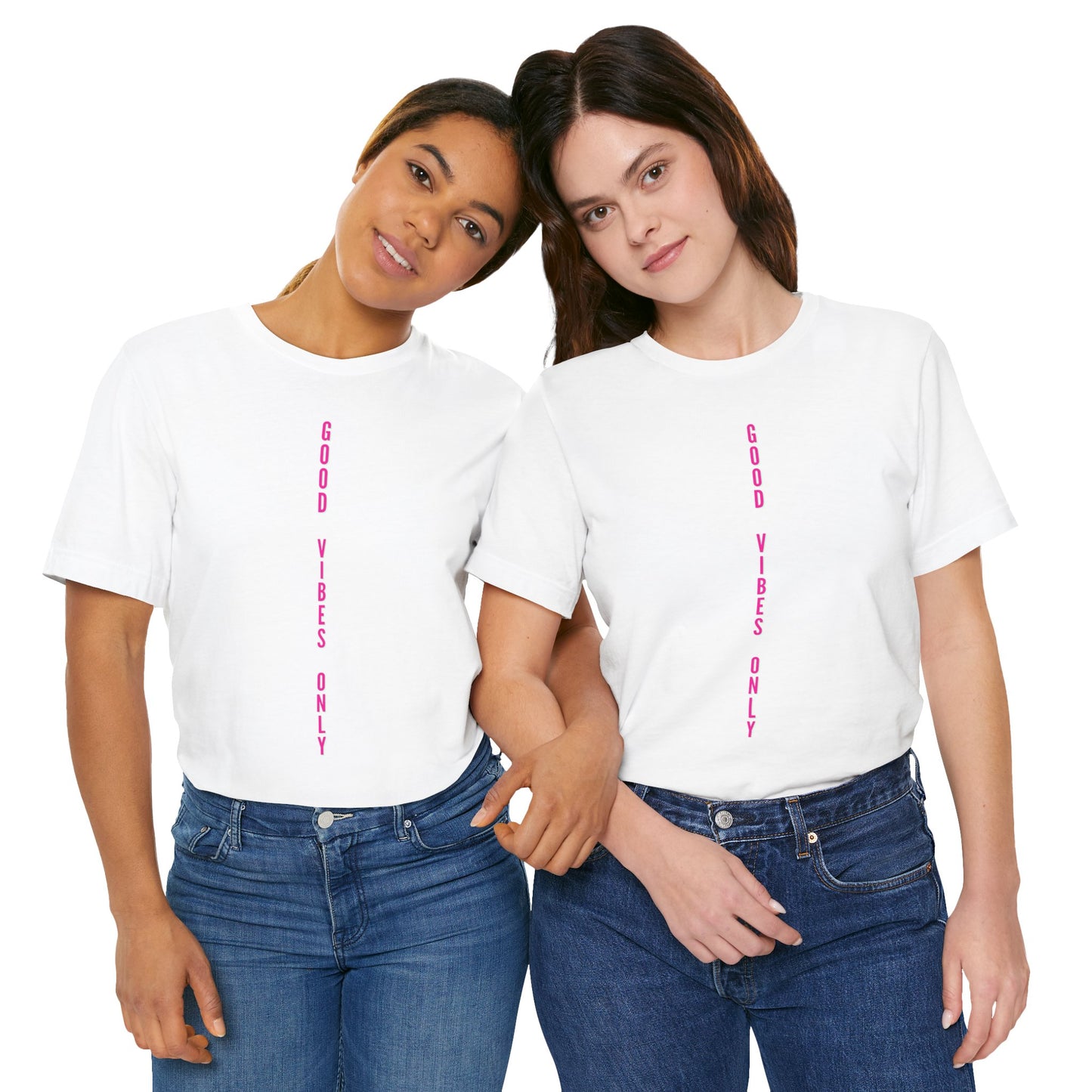 Good Vibes Only Pink Baumwoll T-Shirt