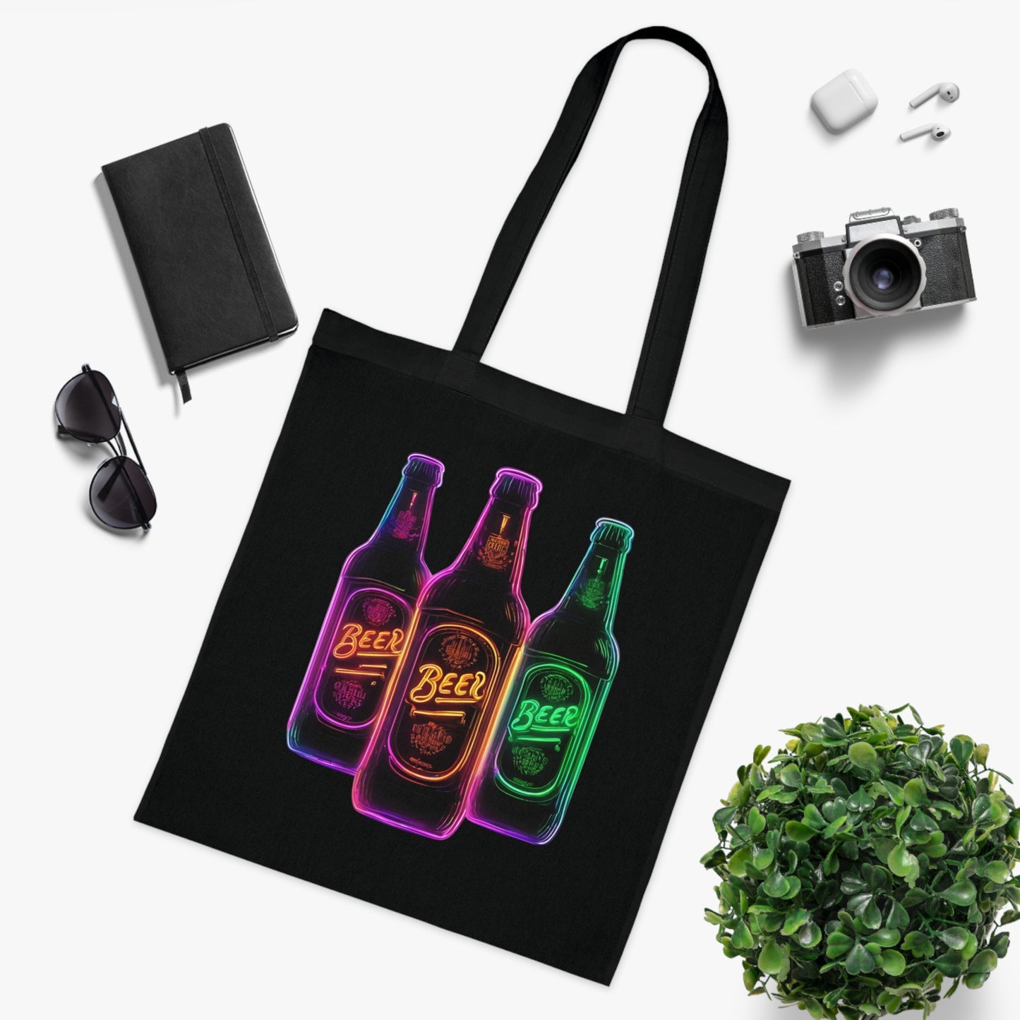 Beer Neon Baumwoll Tasche
