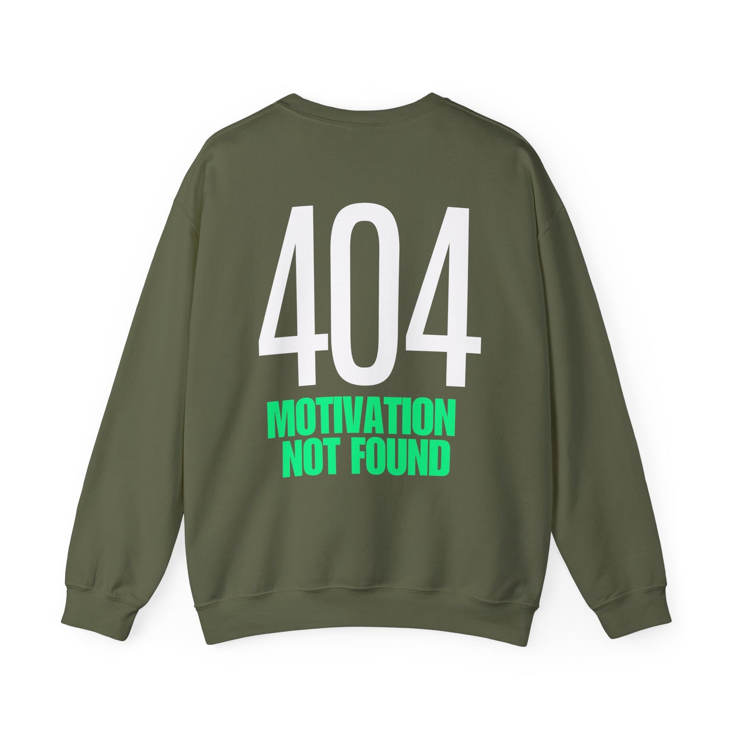 404 Motivation not found Neon Grün Backprint Sweatshirt