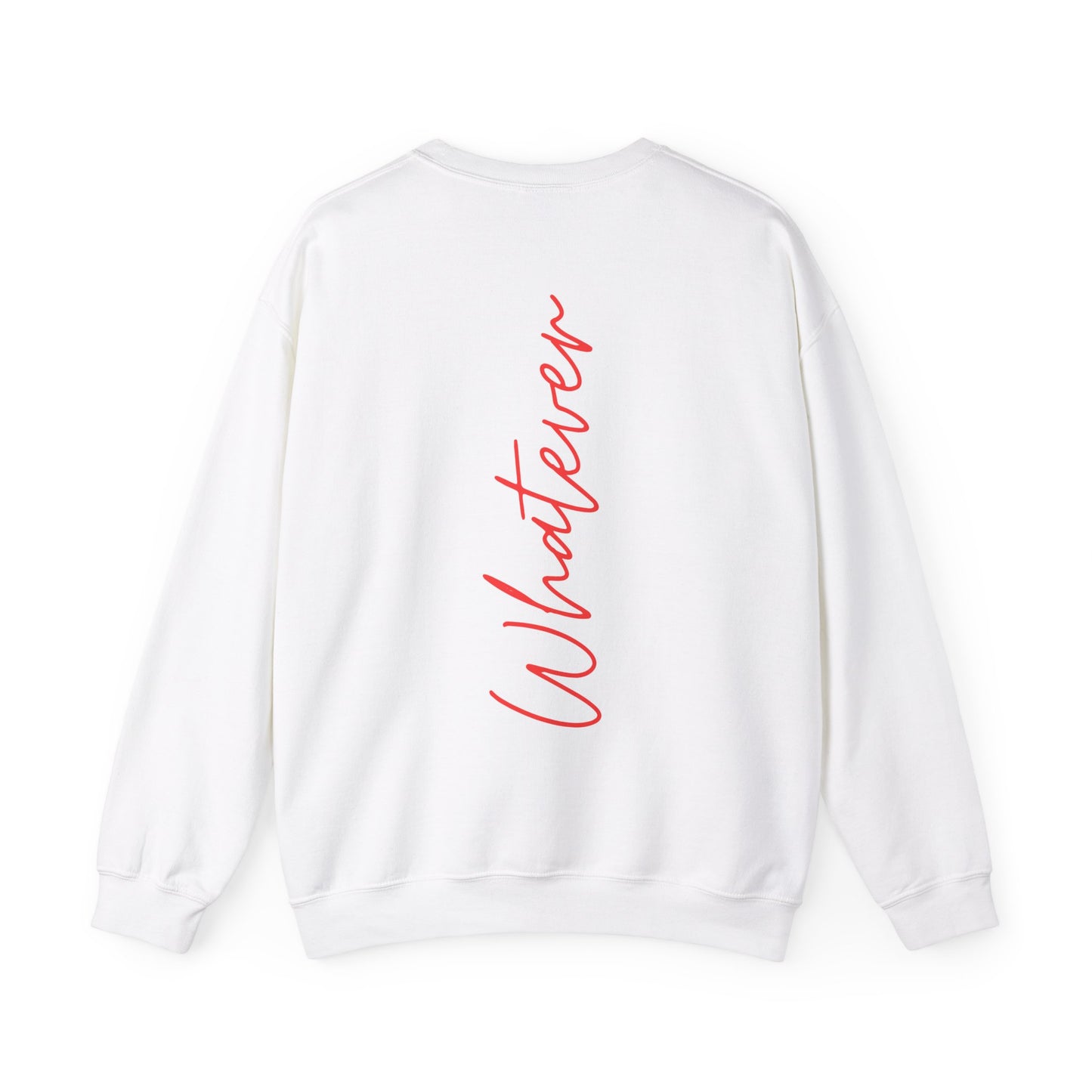 Whatever Neon Orange Backprint Sweatshirt