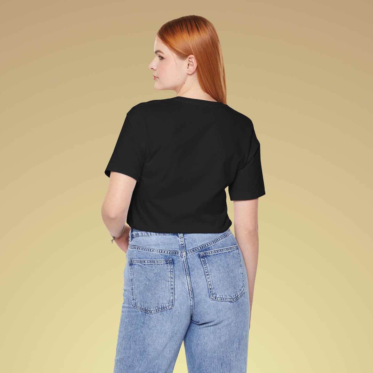 Keep Calm And Glow Up Neon Baumwoll T-Shirt Backprint