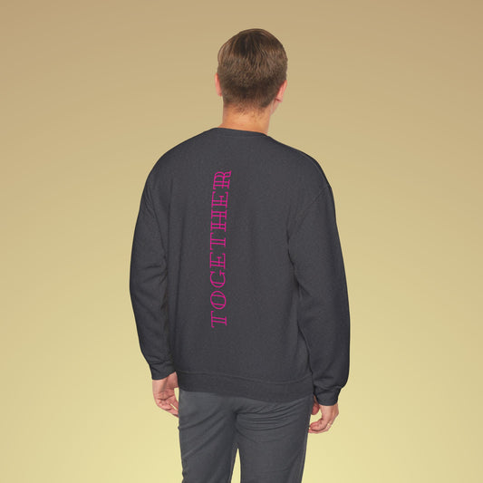 Together Neon Pink Backprint Sweatshirt