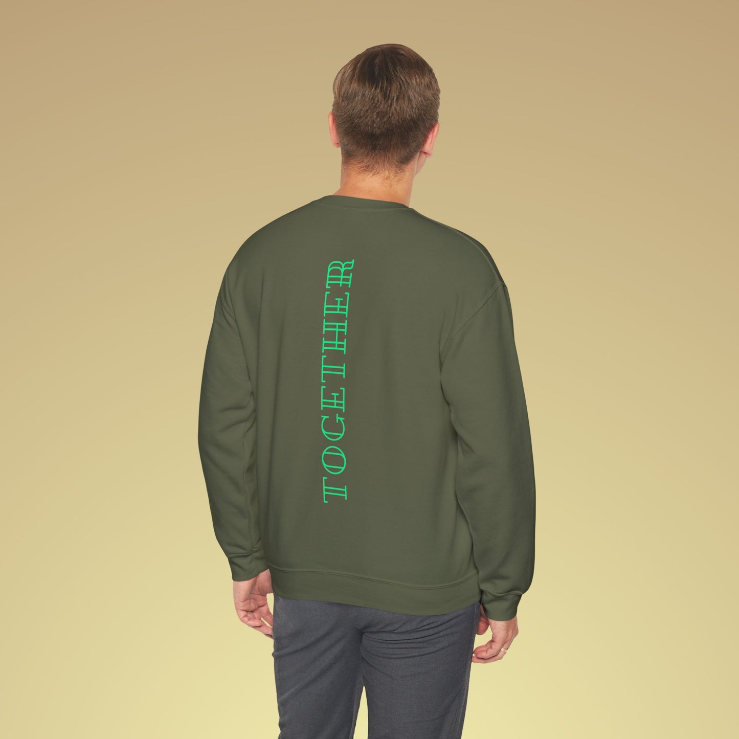Together Neon Grün Backprint Sweatshirt