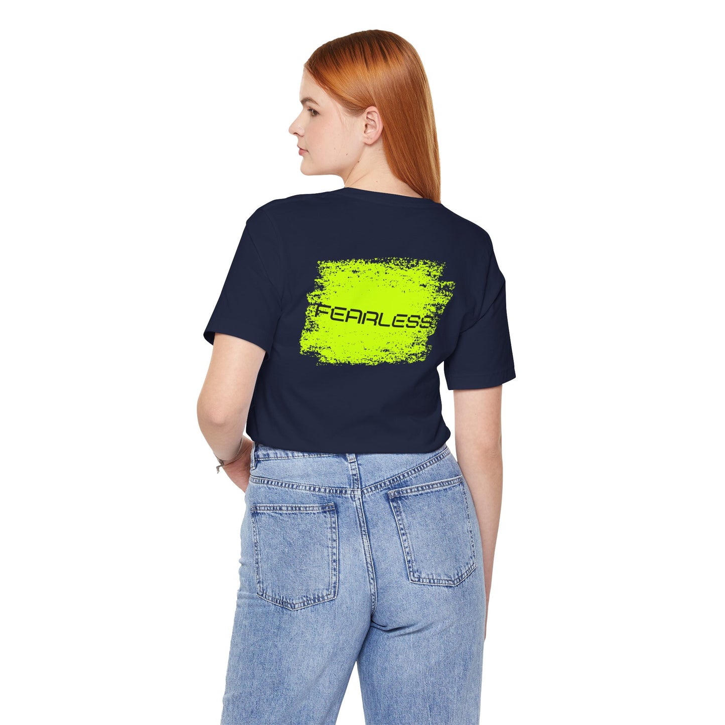 Fearless Baumwoll T-Shirt beidseitig bedruckt Gelb