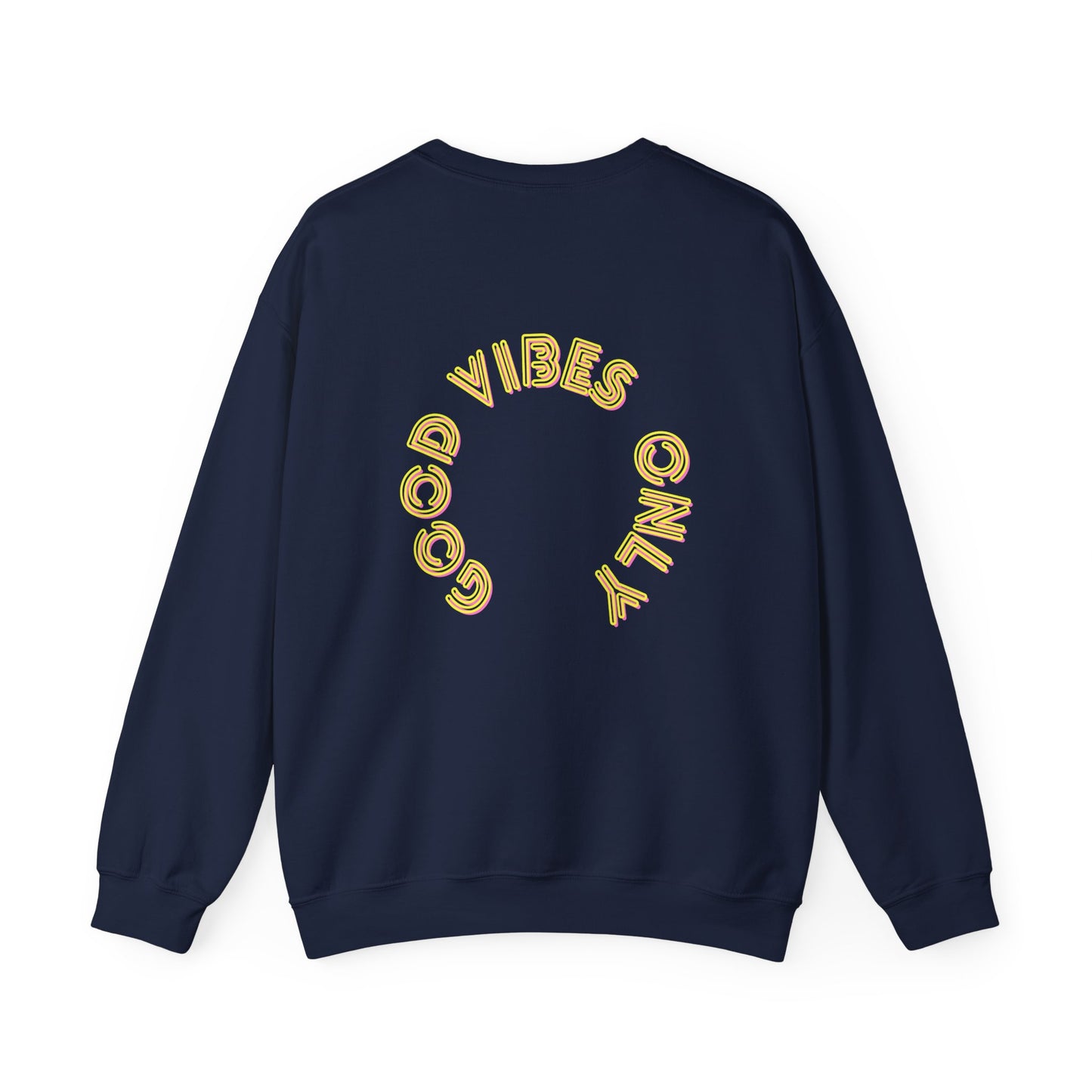 Good vibes only Neon Gelb Backprint Sweatshirt