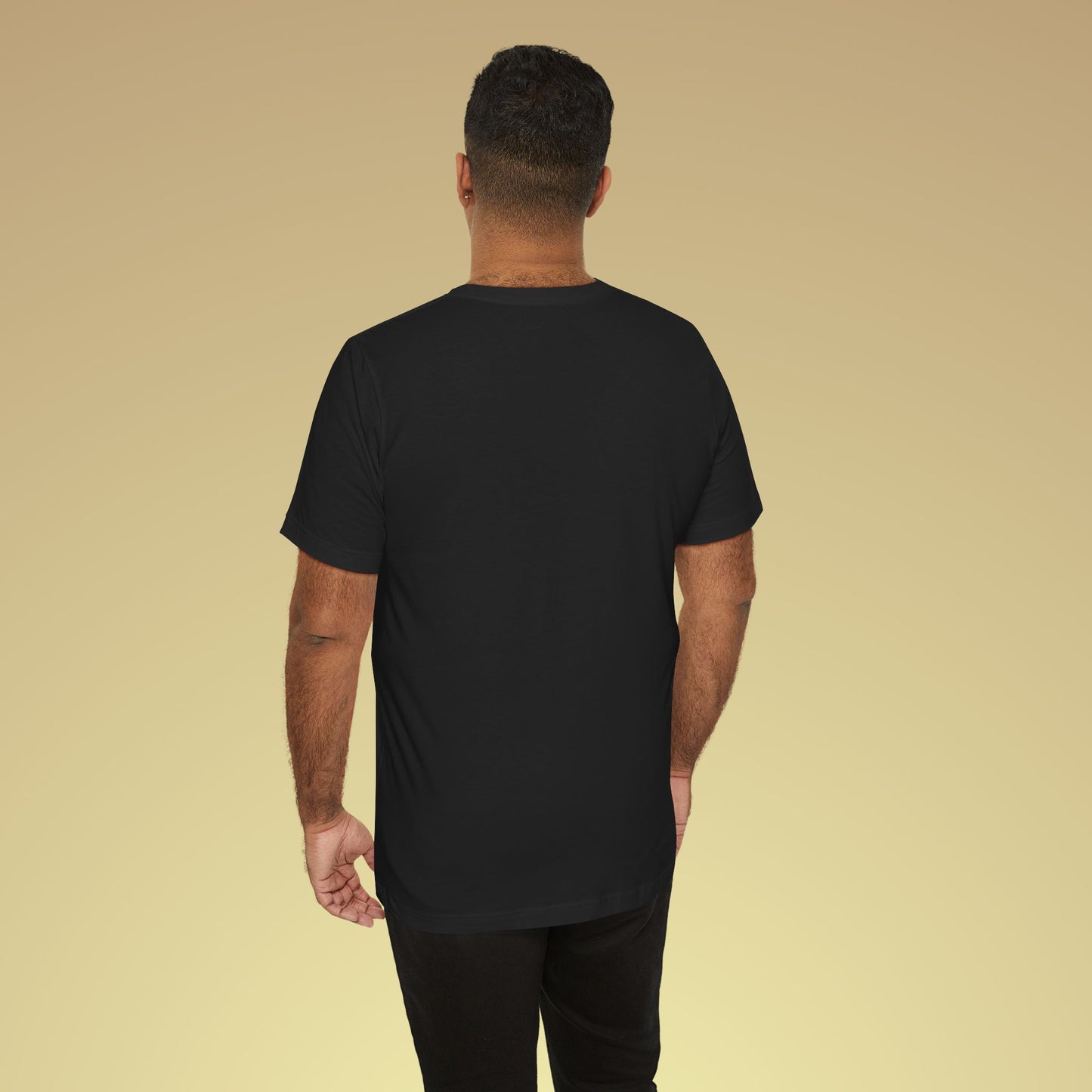 Keep Calm And Glow Up Neon Baumwoll T-Shirt Backprint