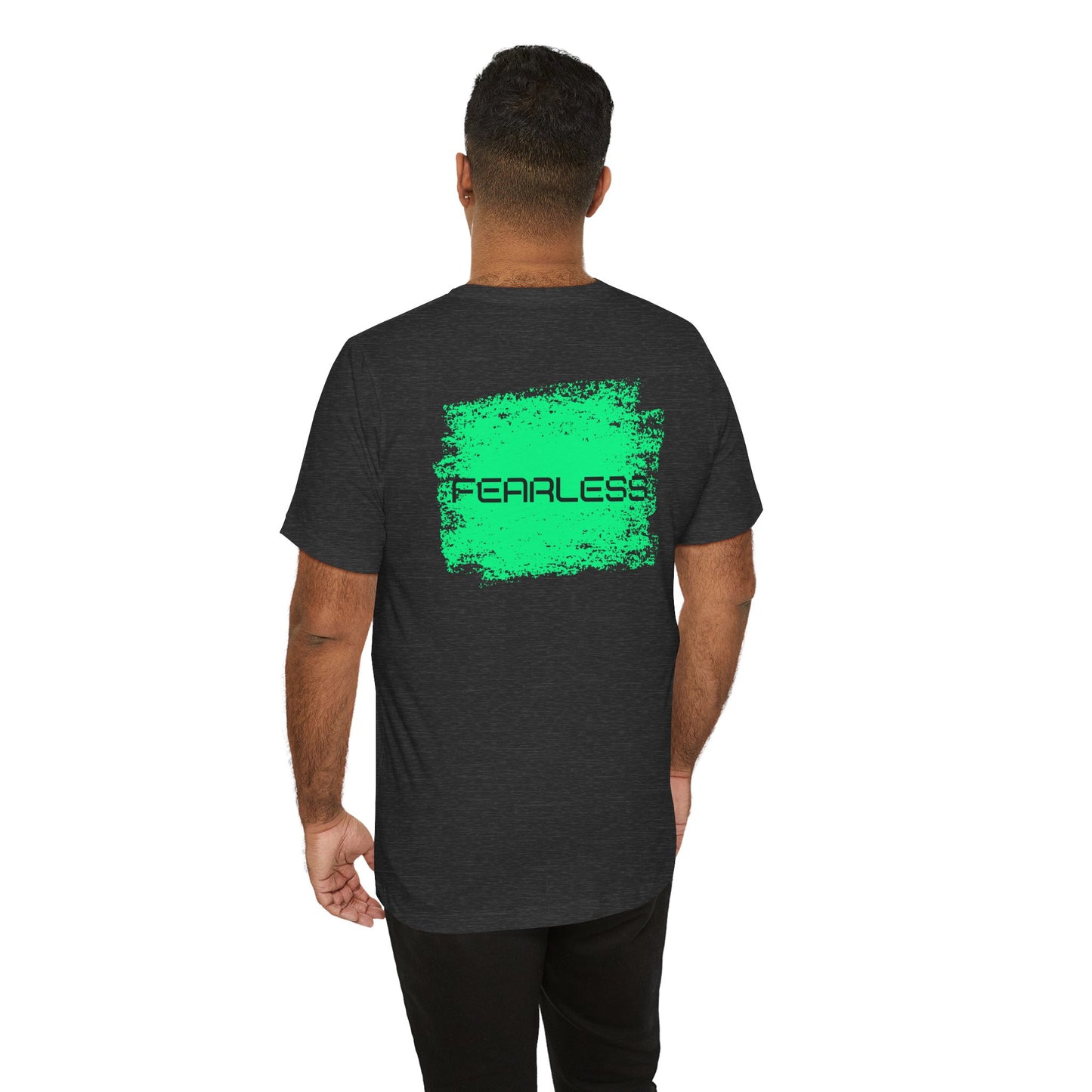 Fearless Baumwoll T-Shirt beidseitig bedruckt Grün