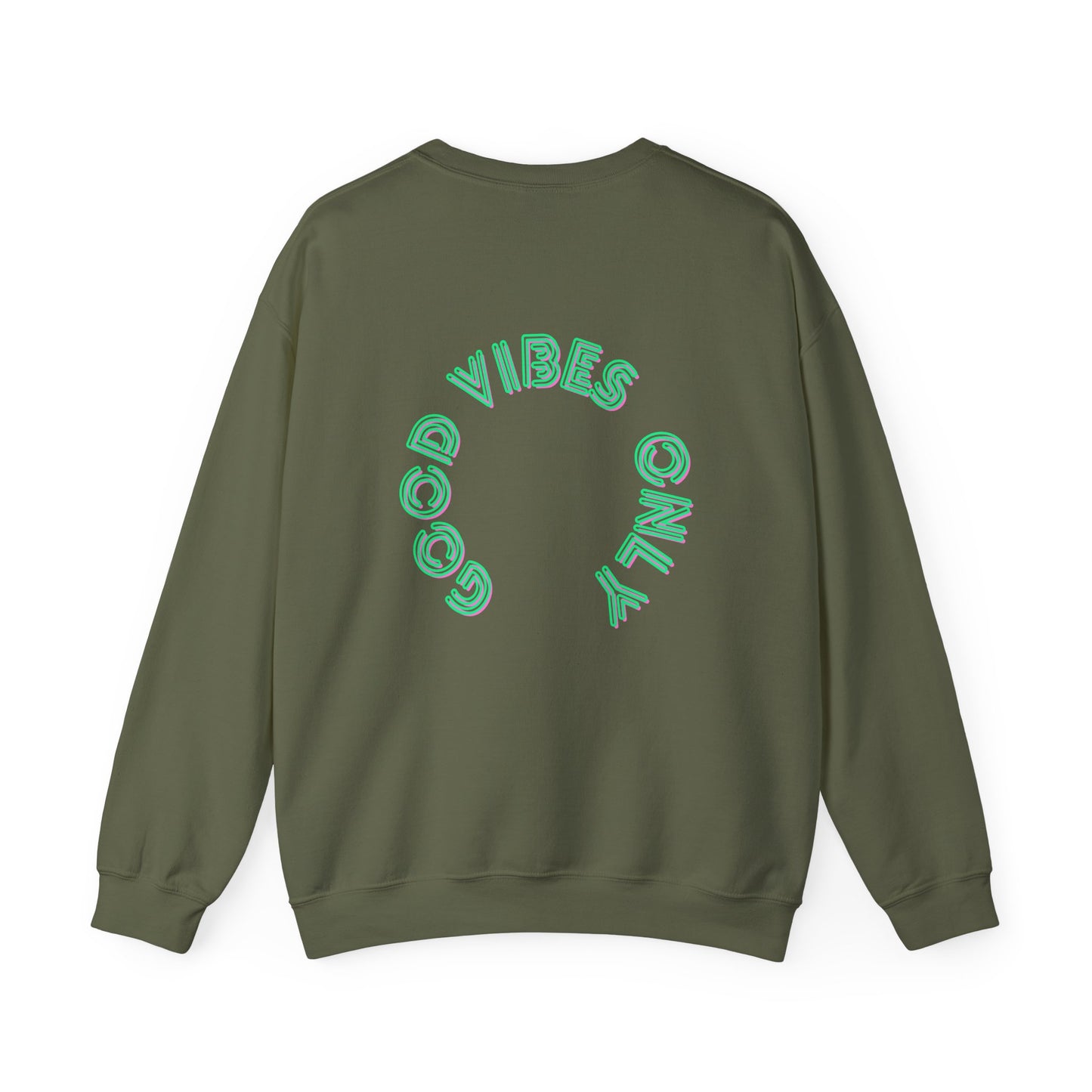 Good vibes only Neon Grün Backprint Sweatshirt