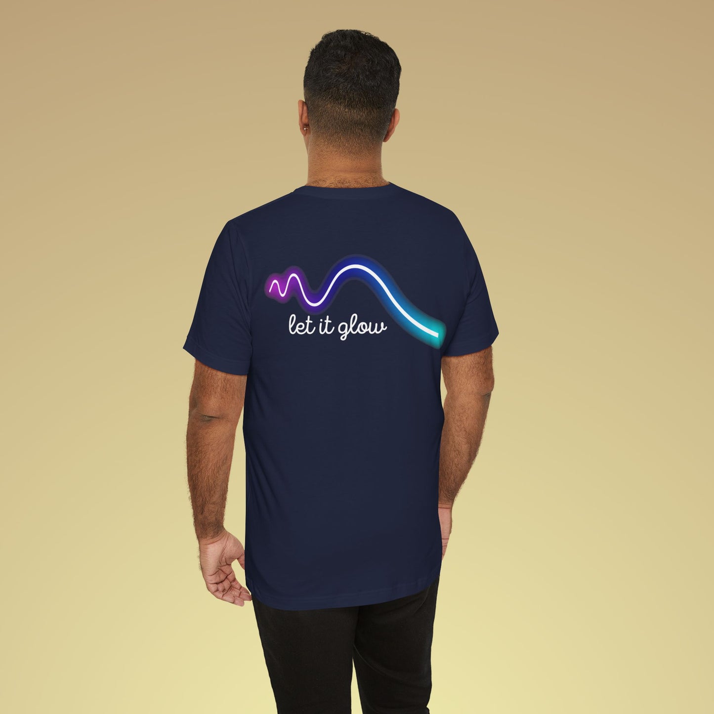 Let It Glow Baumwoll T-Shirt Backprint