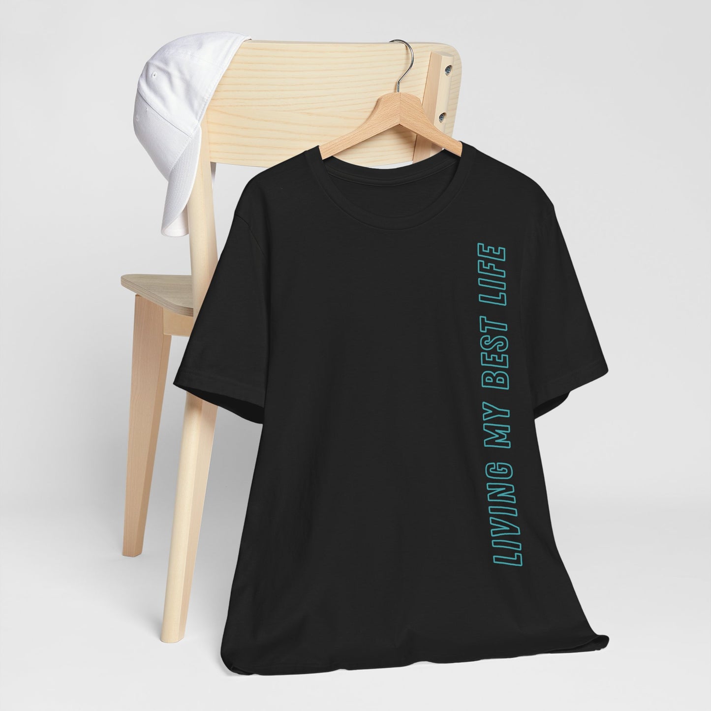 Living my best life Hellblau Baumwoll T-Shirt