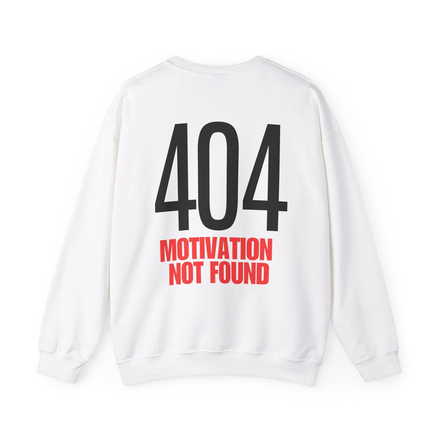 404 Motivation not found Neon Orange Backprint Sweatshirt