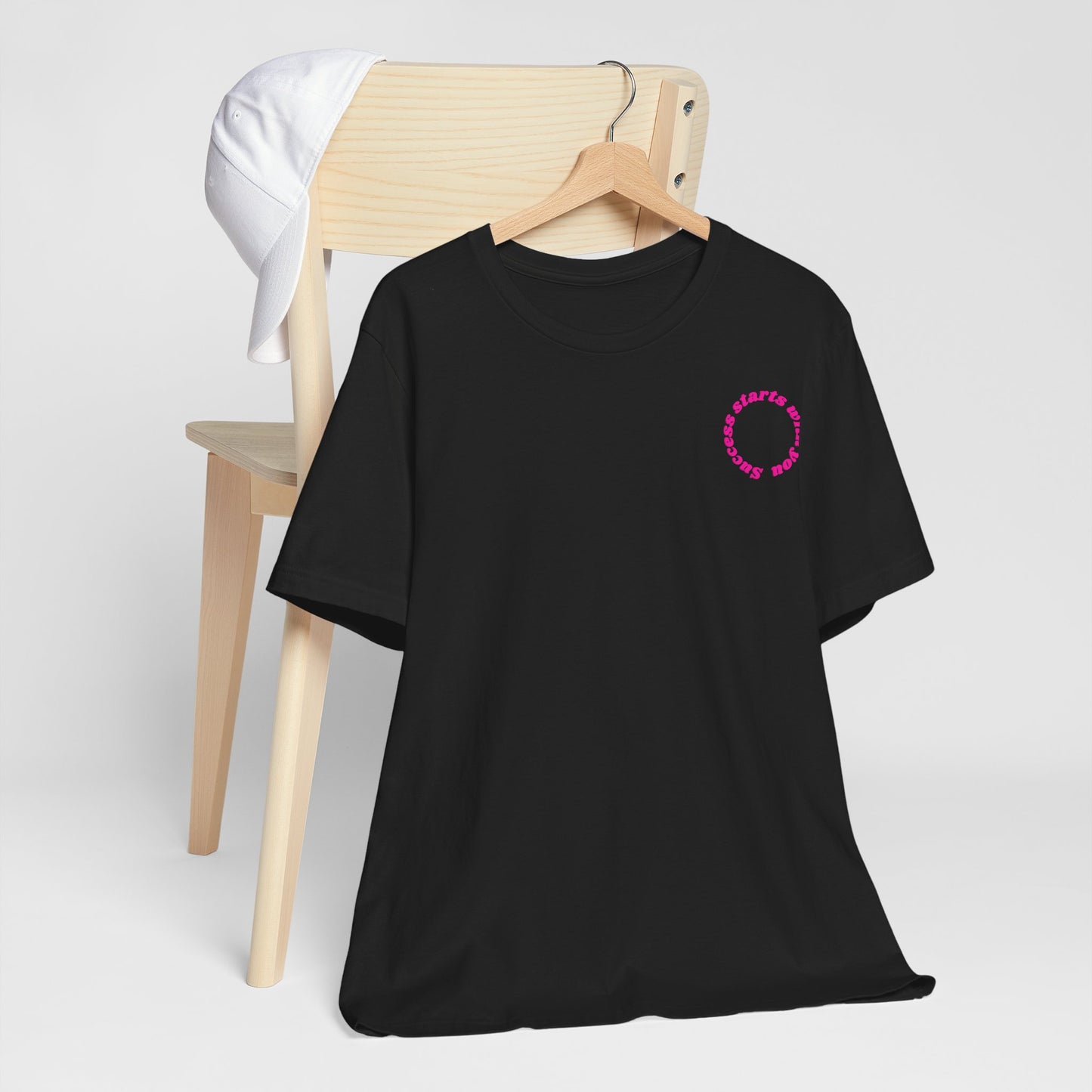 Success Starts With You Pink Baumwoll T-Shirt