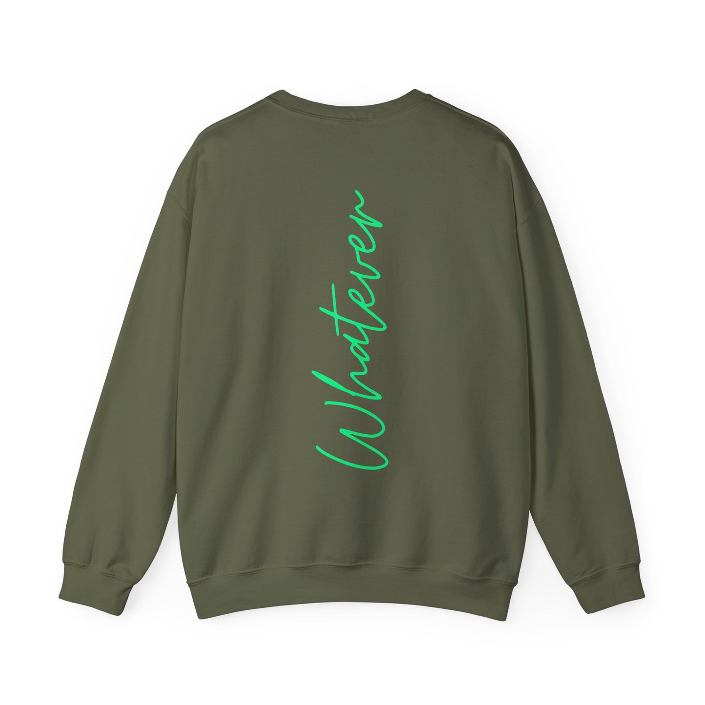 Whatever Neon Grün Backprint Sweatshirt