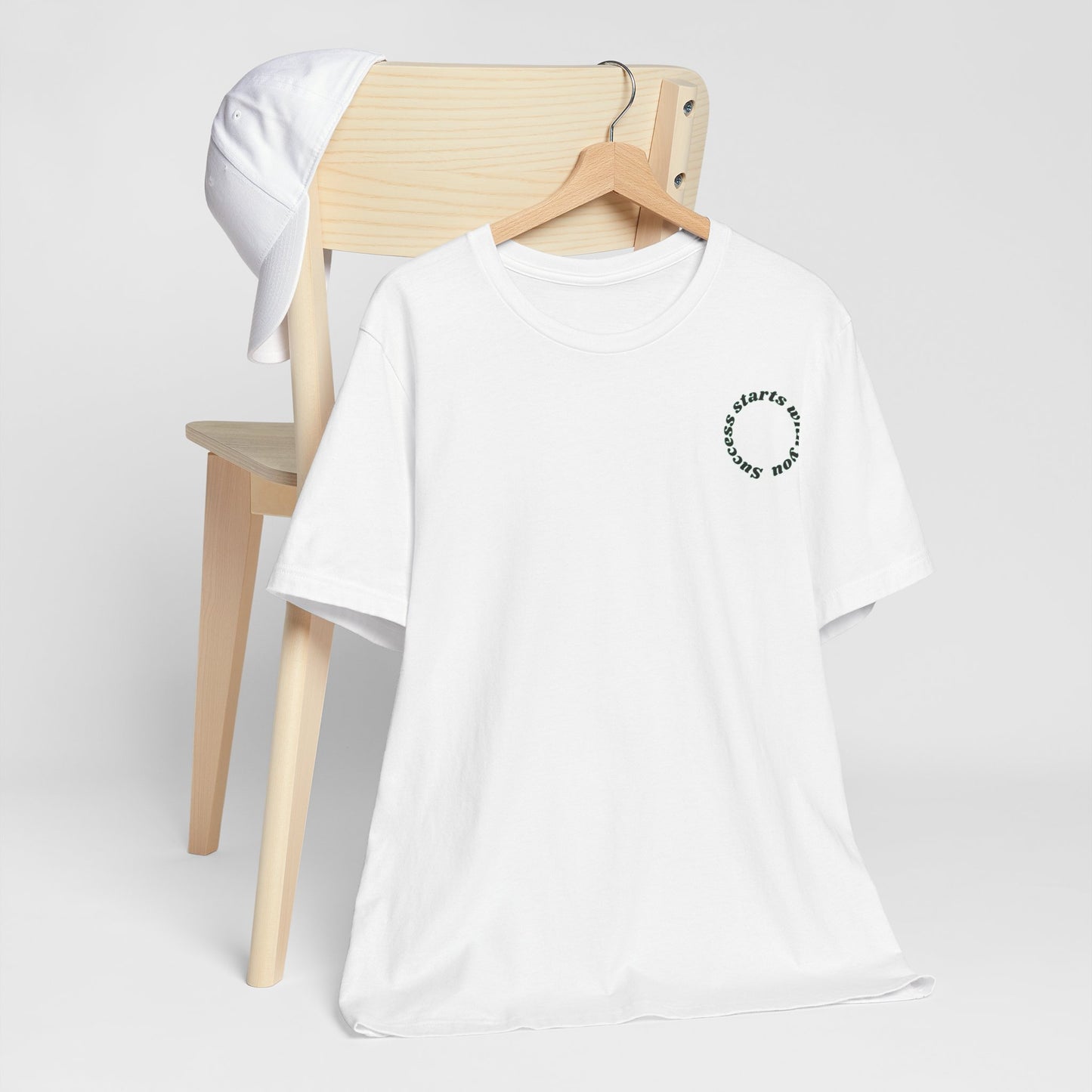 Success Starts With You Schwarz Baumwoll T-Shirt