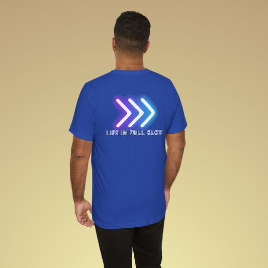 Life In Full Glow Neon Baumwoll T-Shirt Backprint