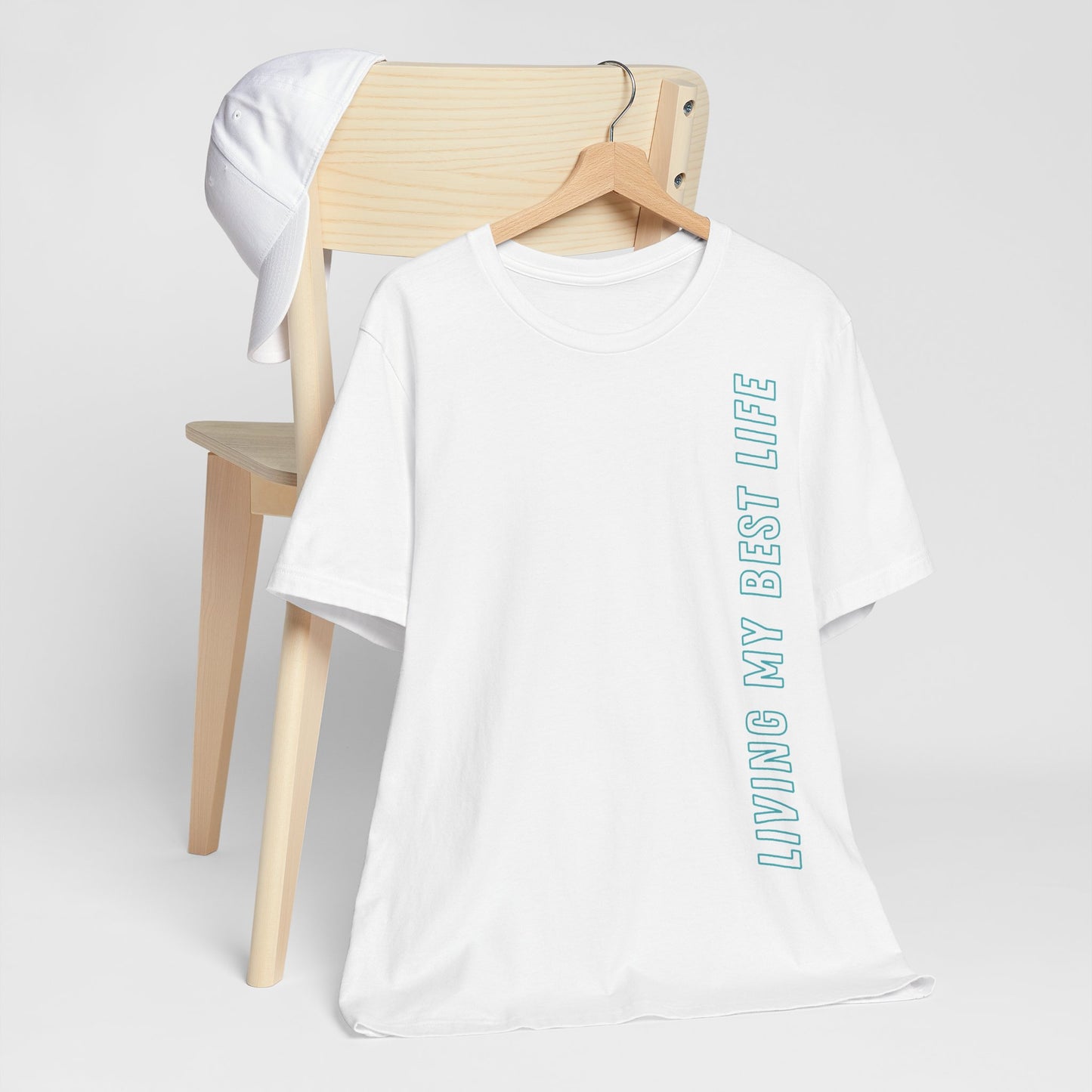 Living my best life Hellblau Baumwoll T-Shirt