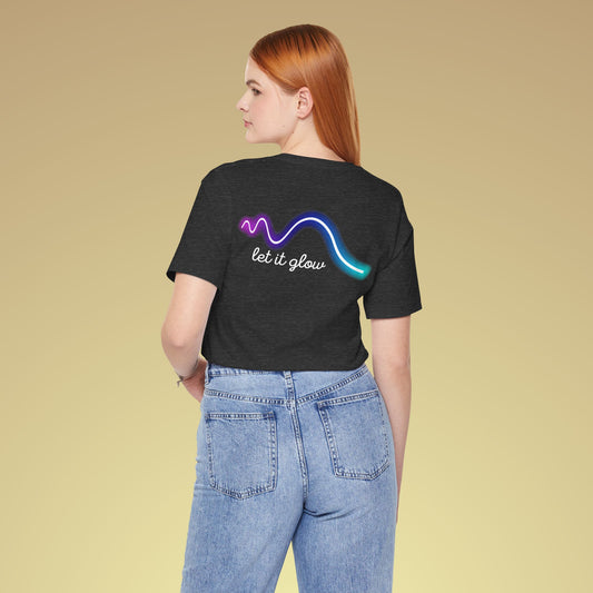 Let It Glow Baumwoll T-Shirt Backprint