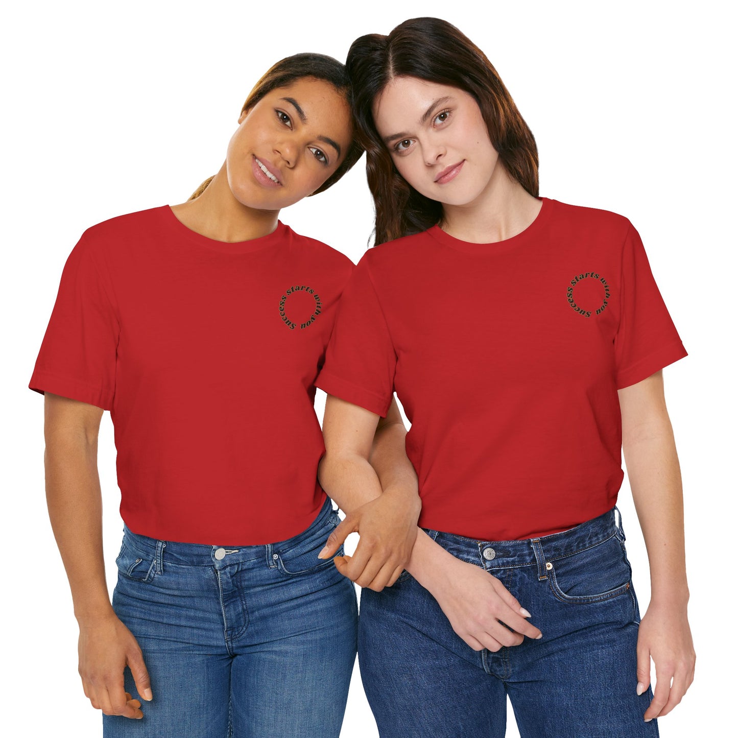 Success Starts With You Schwarz Baumwoll T-Shirt
