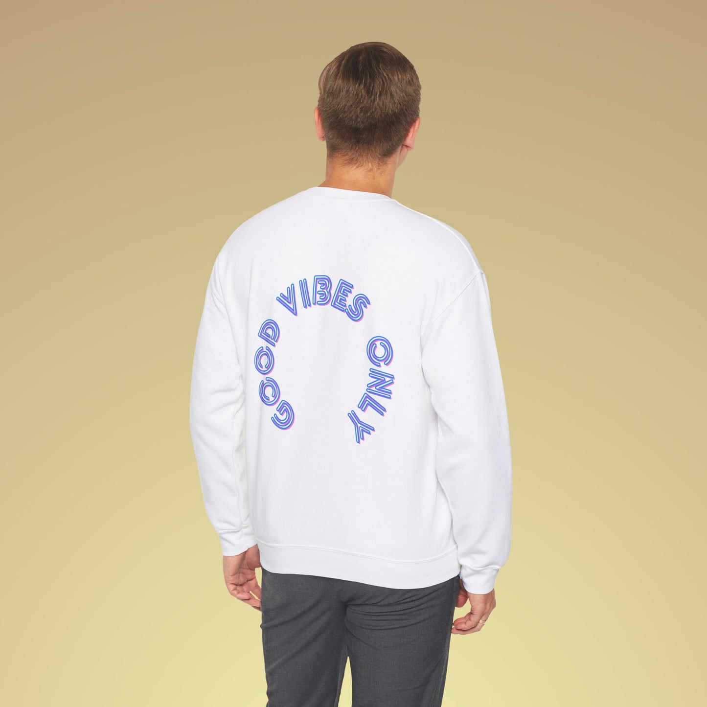 Good vibes only Neon Blau Backprint Sweatshirt
