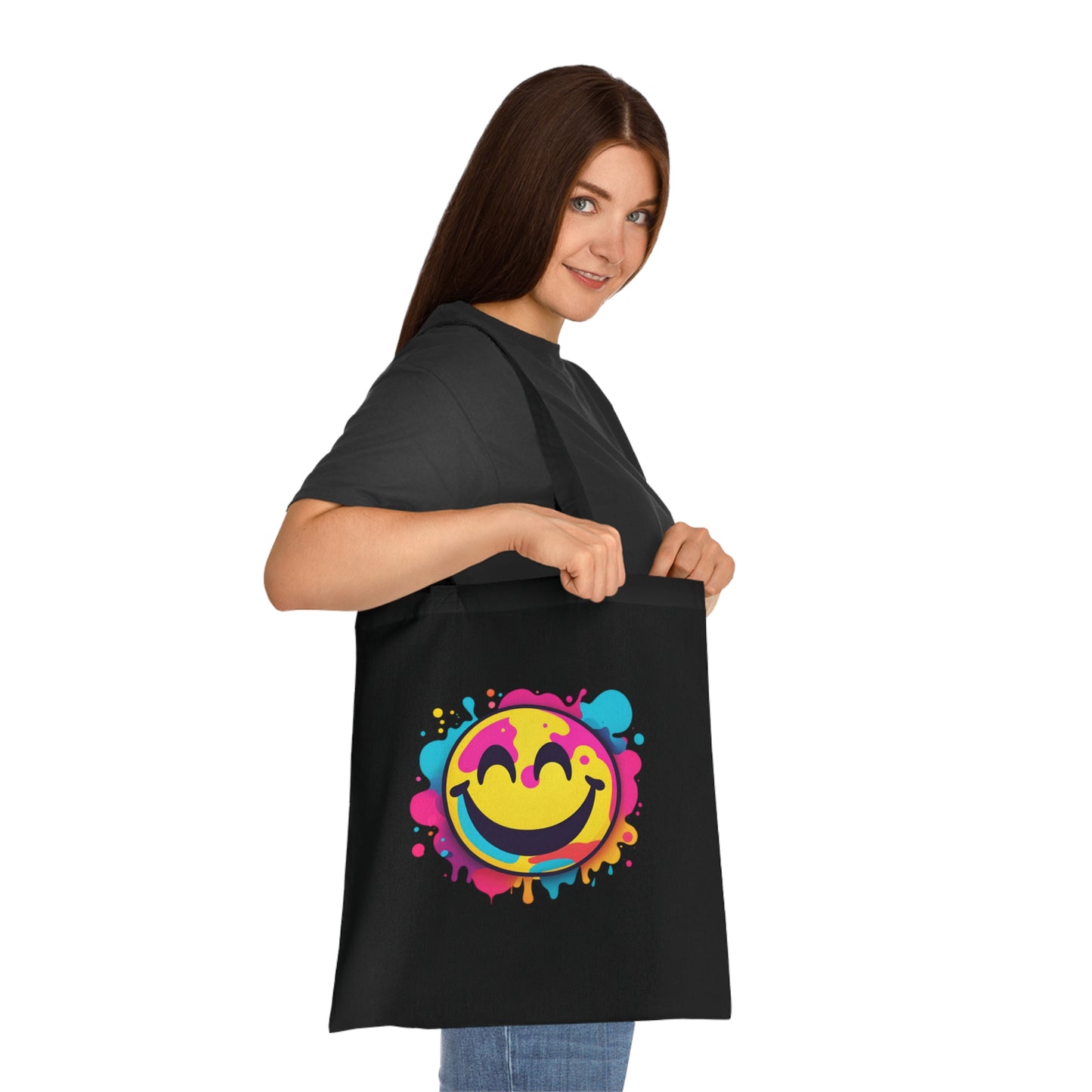 Smily Bunte Baumwoll Tasche