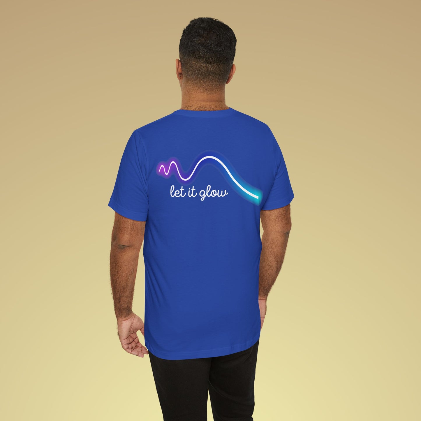 Let It Glow Baumwoll T-Shirt Backprint
