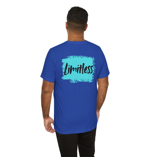 Limitless Baumwoll T-Shirt beidseitig bedruckt Blau