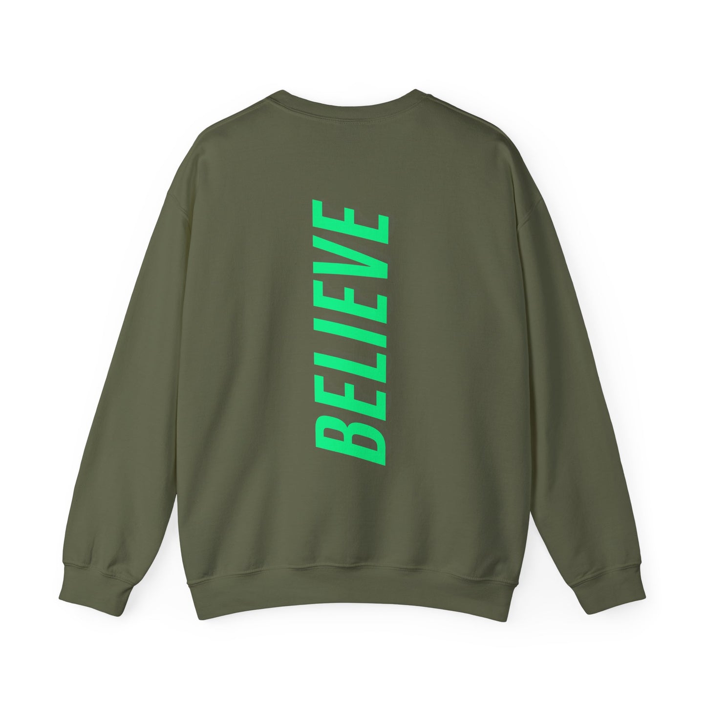 Believe Neon Grün Backprint Sweatshirt
