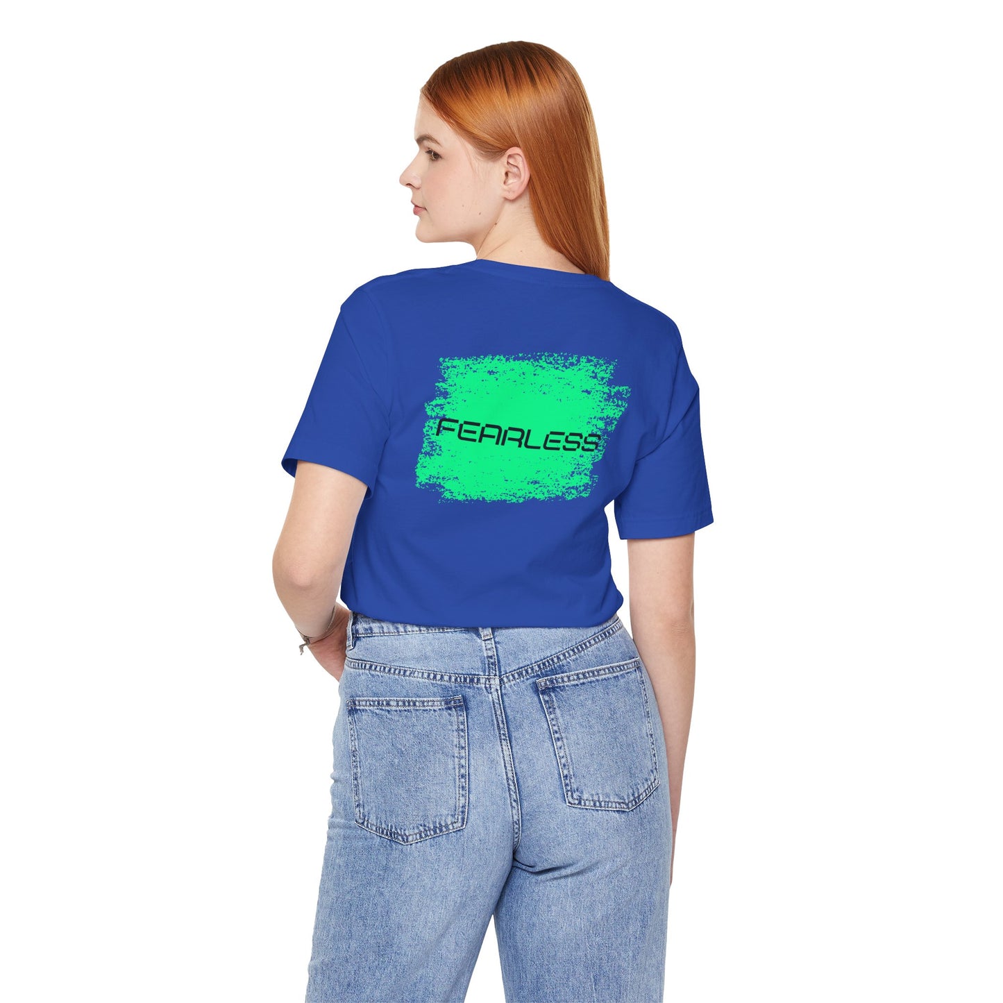 Fearless Baumwoll T-Shirt beidseitig bedruckt Grün