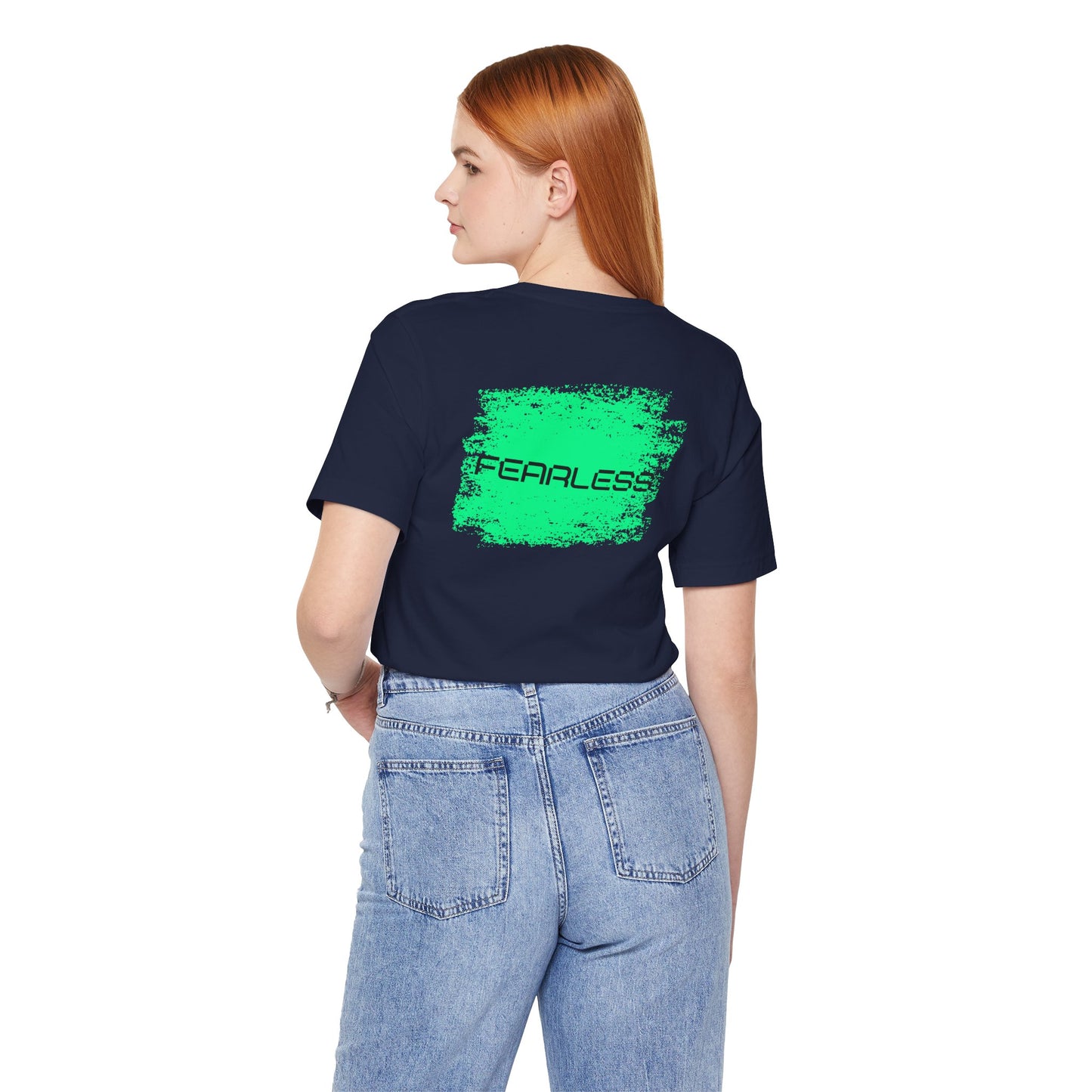 Fearless Baumwoll T-Shirt beidseitig bedruckt Grün