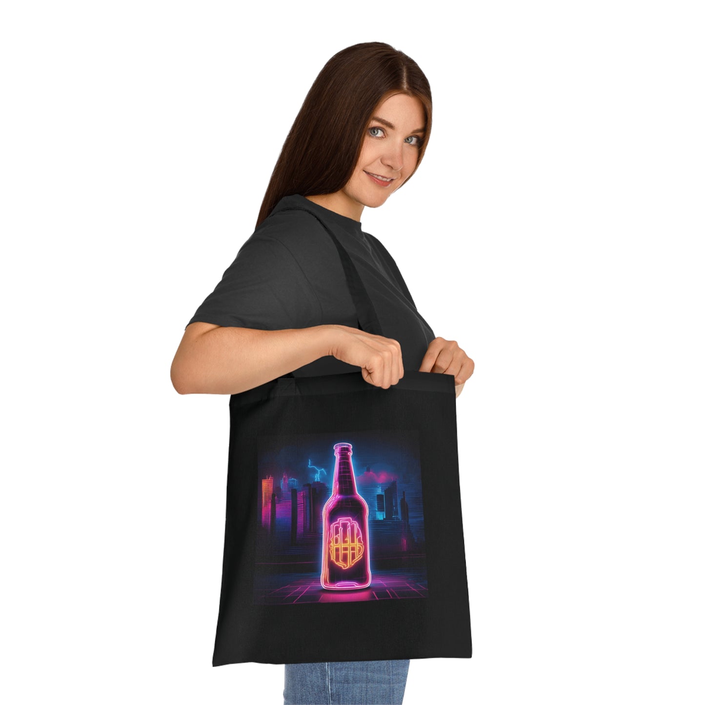 Neon Flasche Baumwoll Tasche