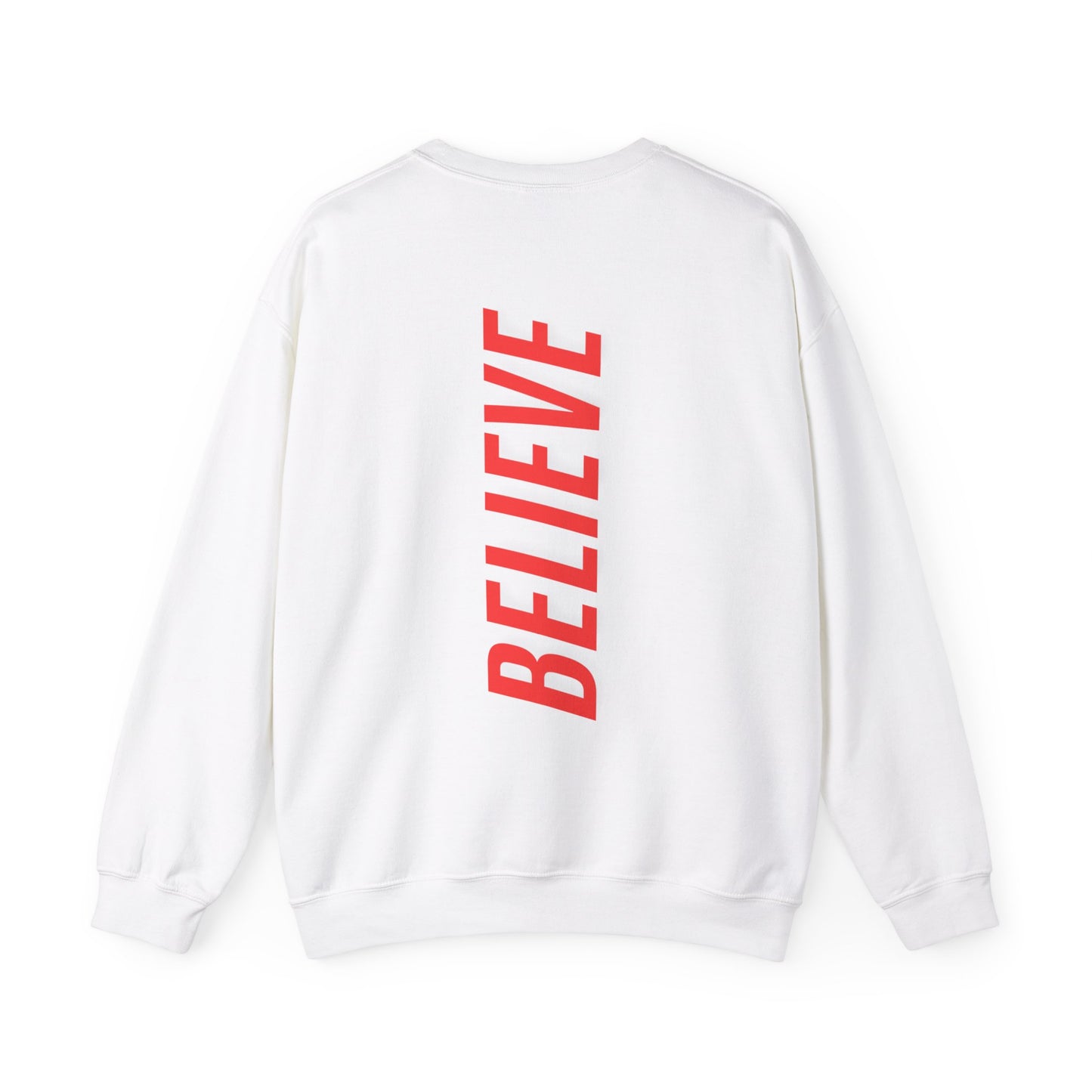 Believe Neon Orange Backprint Sweatshirt