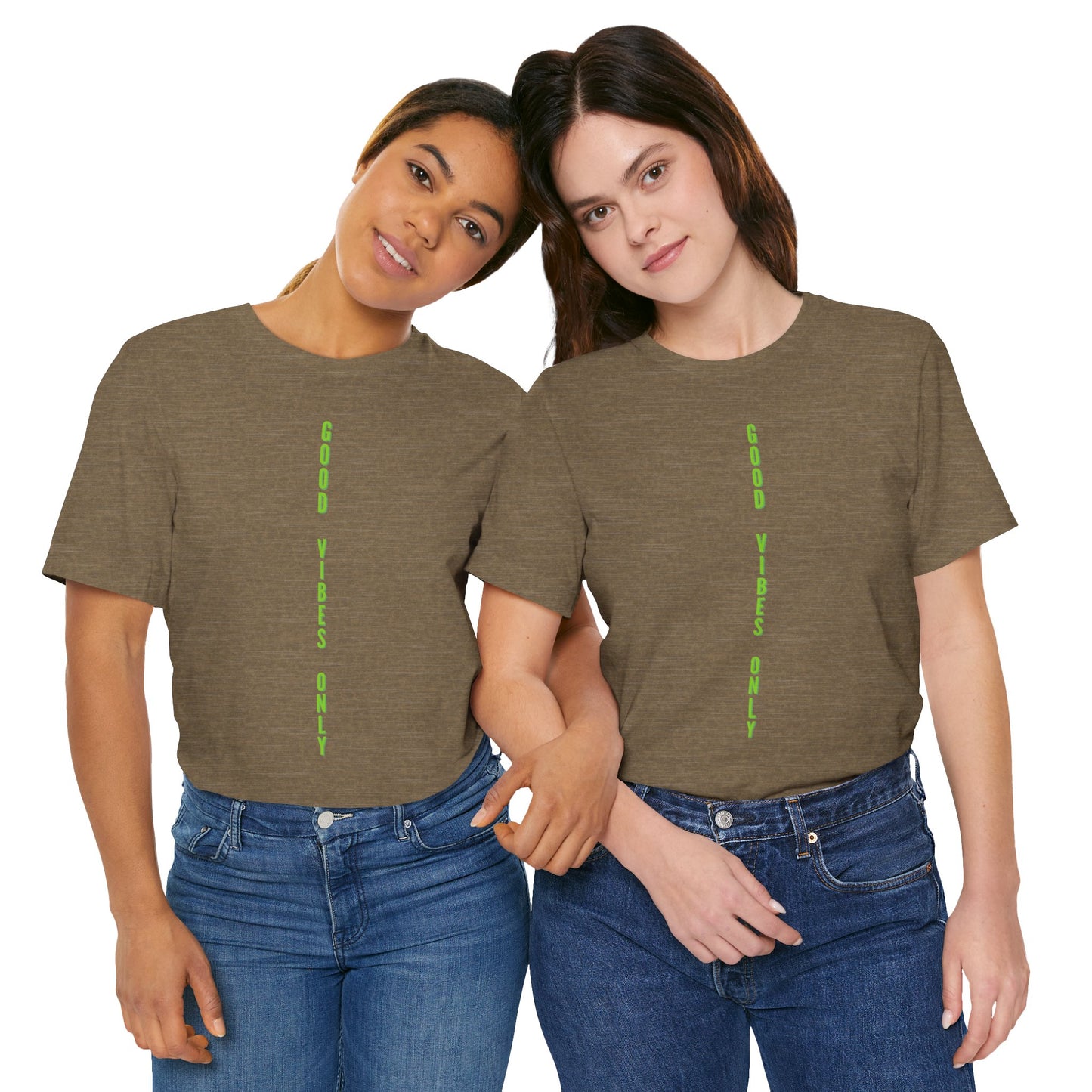 Good Vibes Only Grün Baumwoll T-Shirt