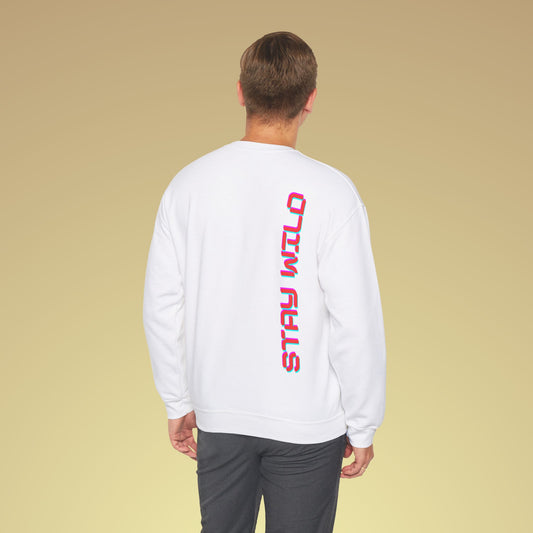 Stay Wild Neon Orange Backprint Sweatshirt