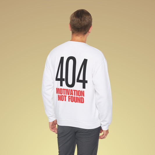 404 Motivation not found Neon Orange Backprint Sweatshirt