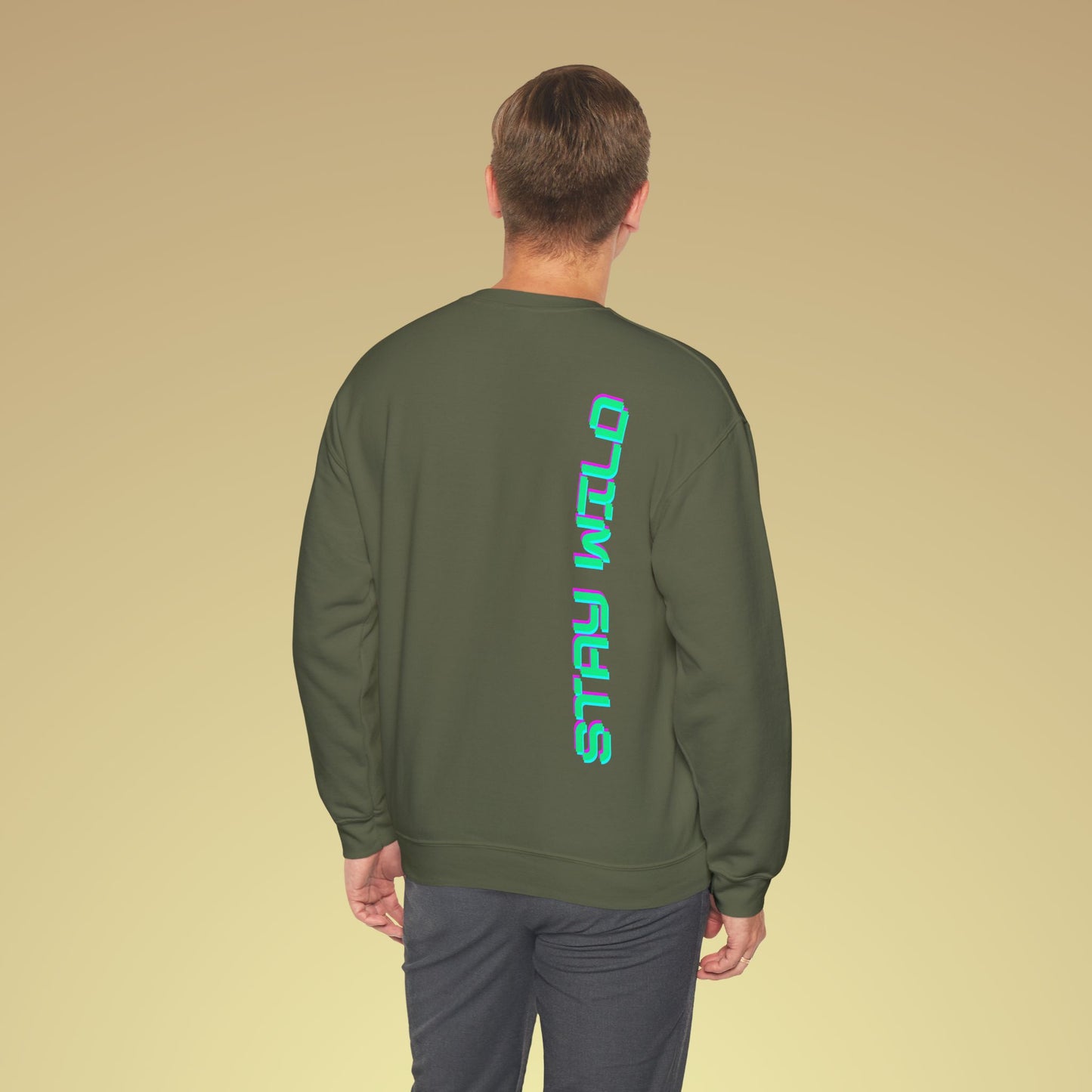 stay wild Neon Grün Backprint Sweatshirt