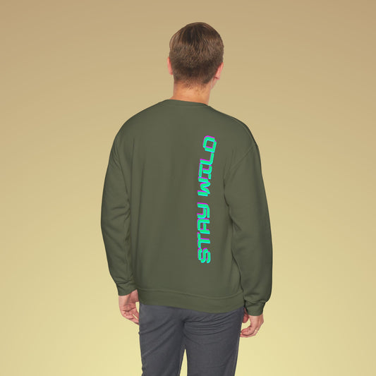 stay wild Neon Grün Backprint Sweatshirt