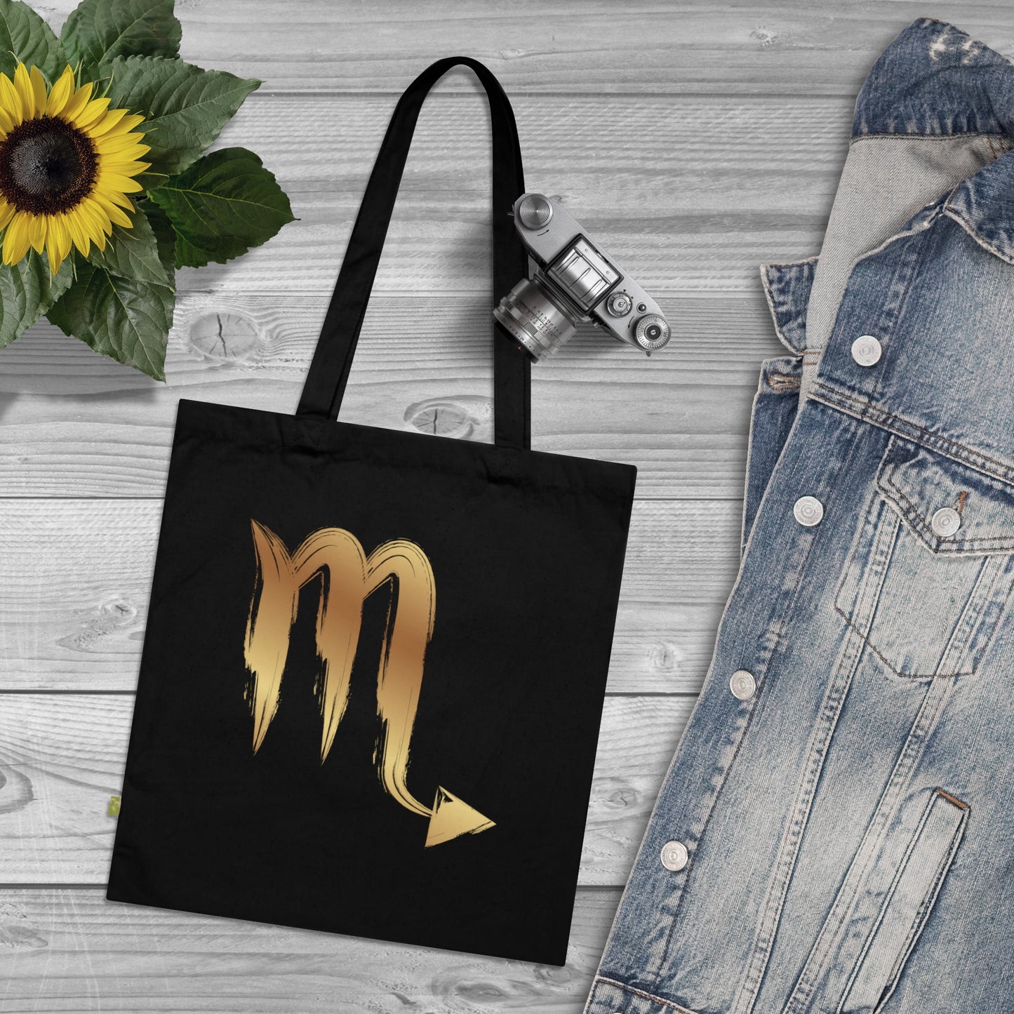 Tragetasche Jutetasche Sternzeichen Skorpion 100% Bio-Baumwolle