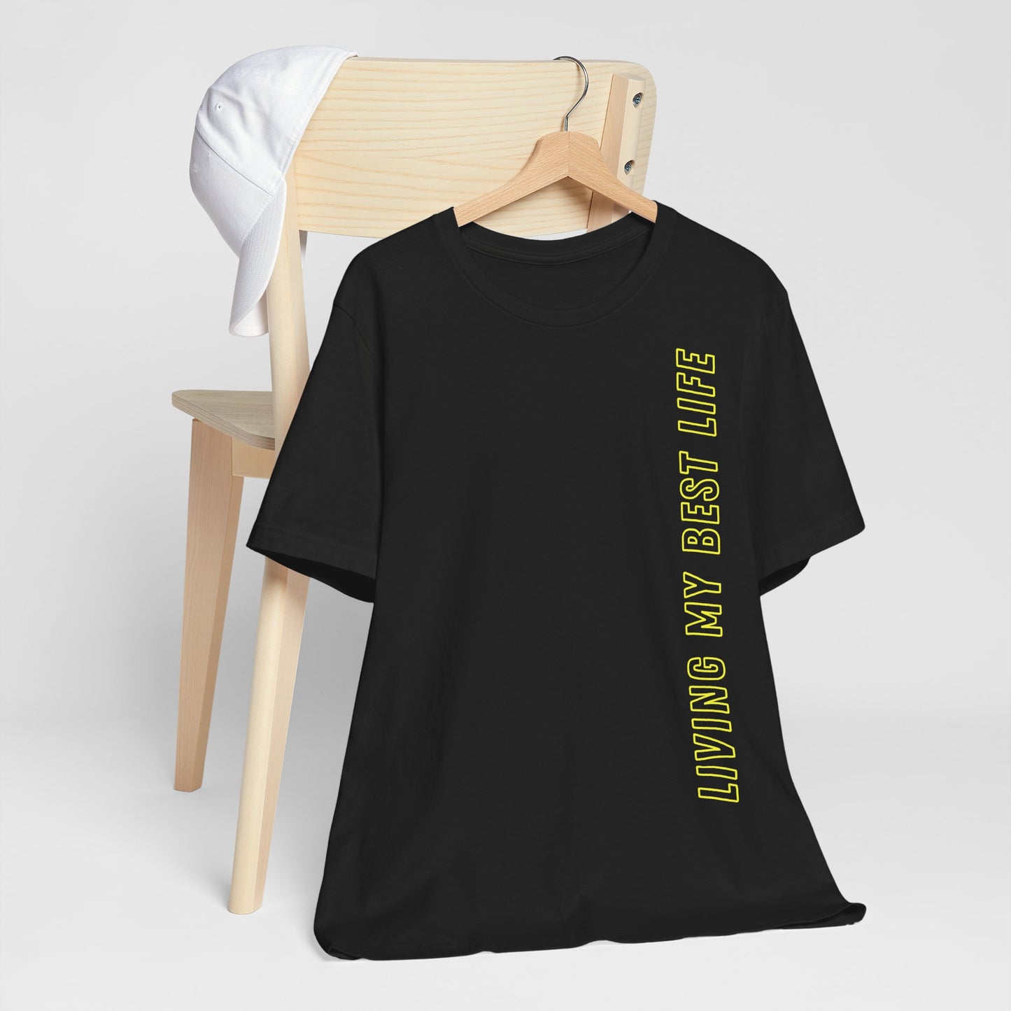 Living my best life Gelb Baumwoll T-Shirt